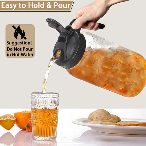 Glabotoil fridge-friendly pitcher fits neatly for chilled beverages.
