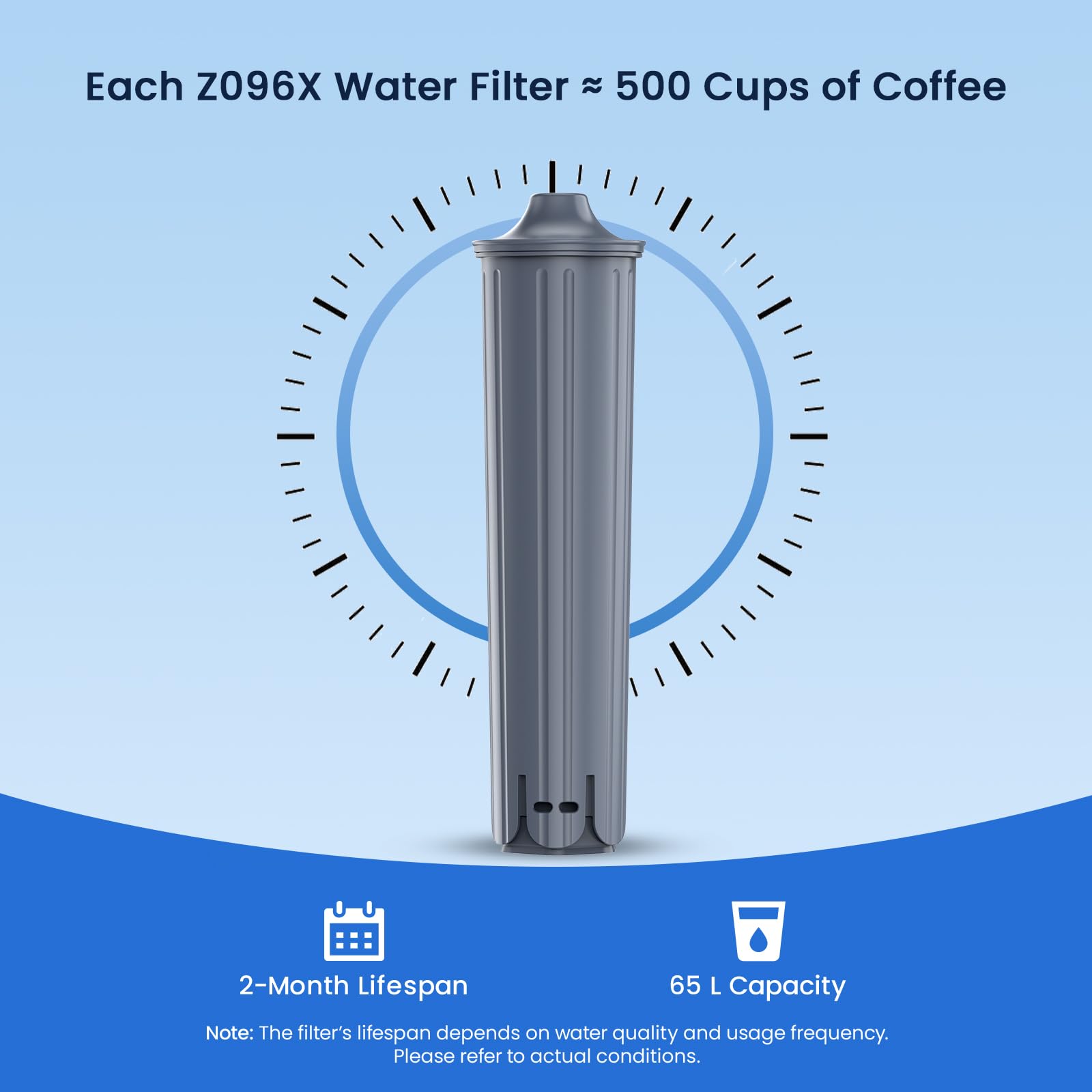 GLACIER FRESH limescale protection helps extend coffee machine longevity.