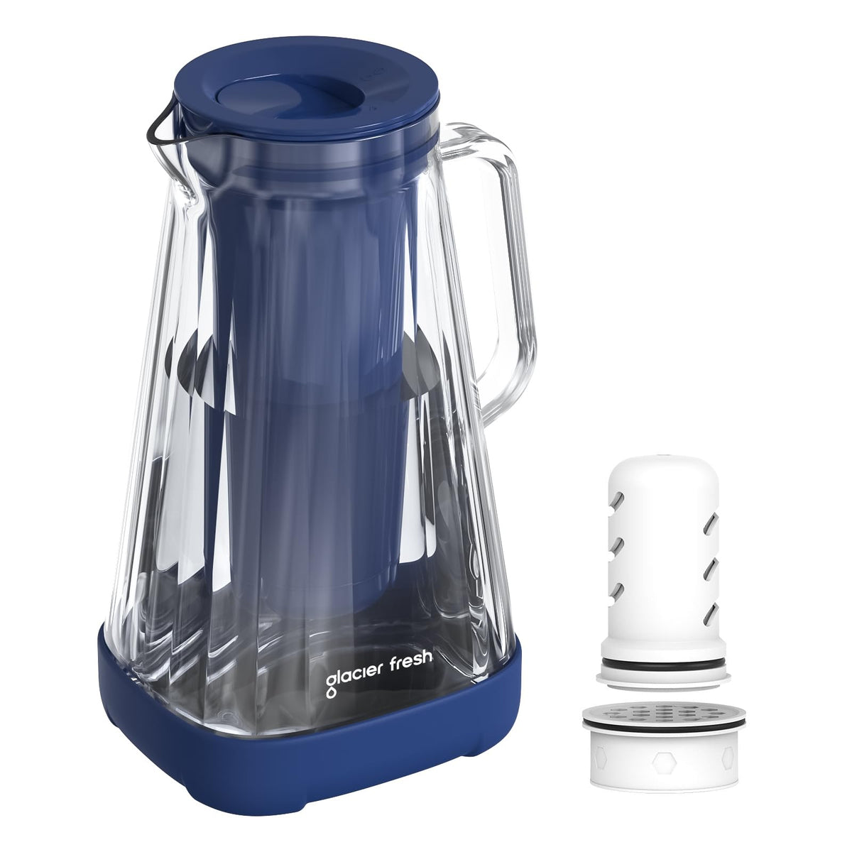 GLACIER FRESH Purela 10-cup glass pitcher for easy, clean water at home.