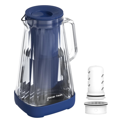 GLACIER FRESH Purela 10-cup glass pitcher for easy, clean water at home.