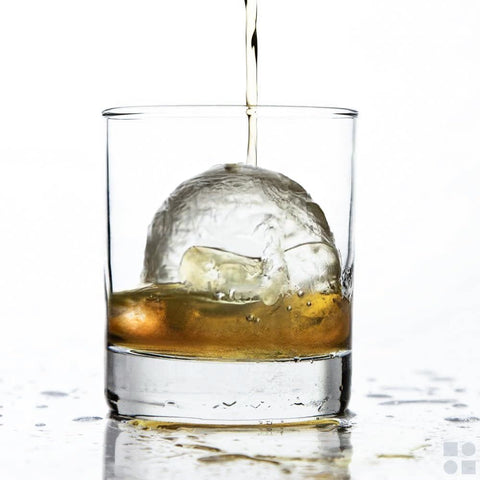 Glacio BPA-free silicone ice ball mold close-up highlighting flexible release.