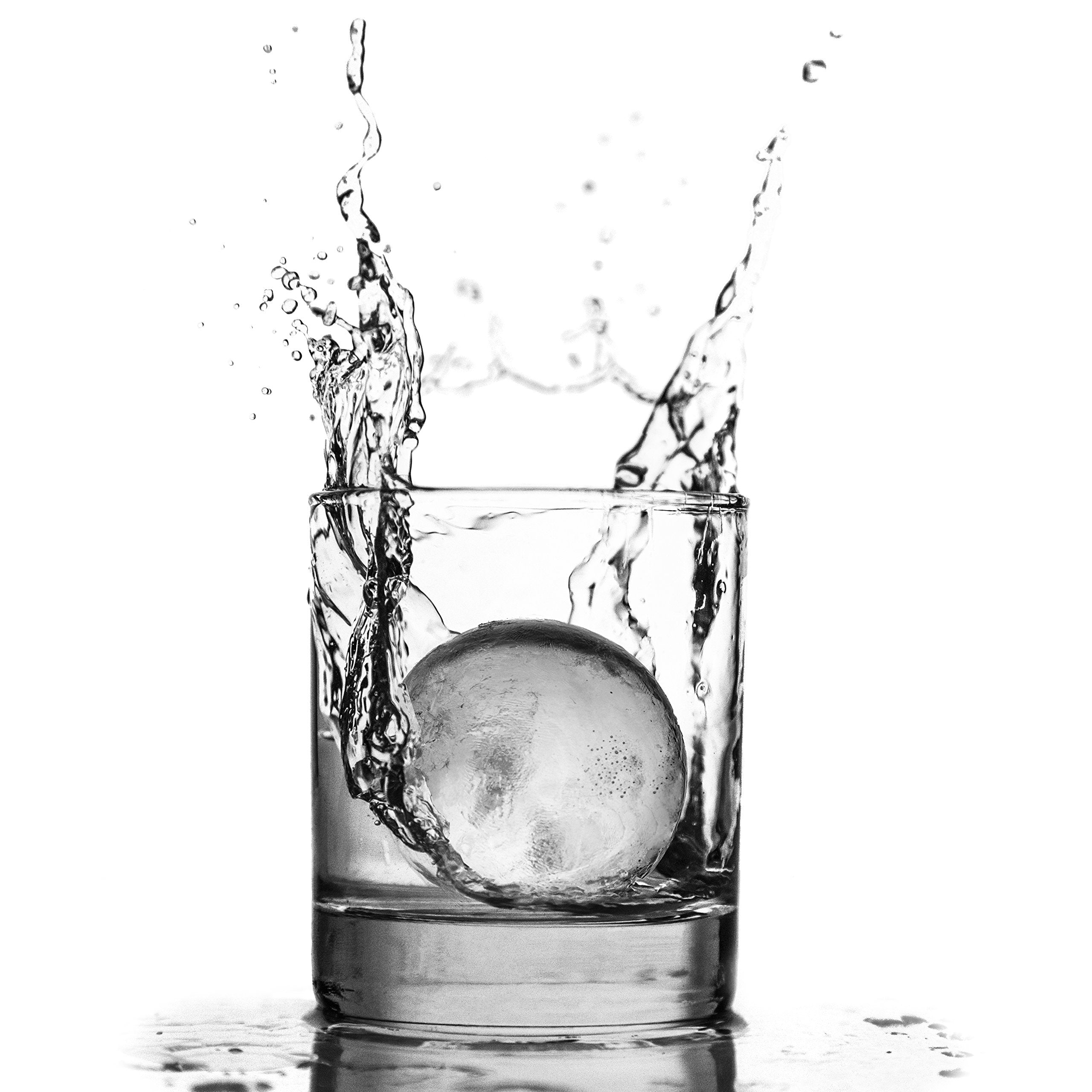 Glacio round ice ball mold ideal for craft cocktails.