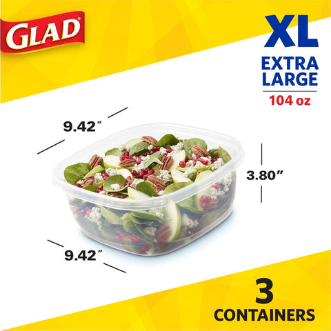 Glad 13-cup capacity container for roomy meal storage