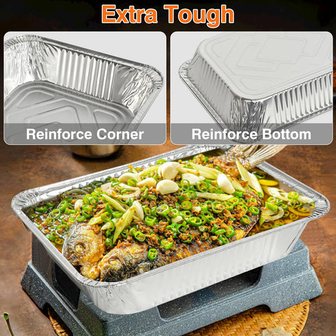 Gladify pans ideal for catering and outdoor events.
