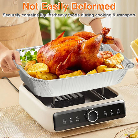 Gladify pans stackable design for easy storage after use.