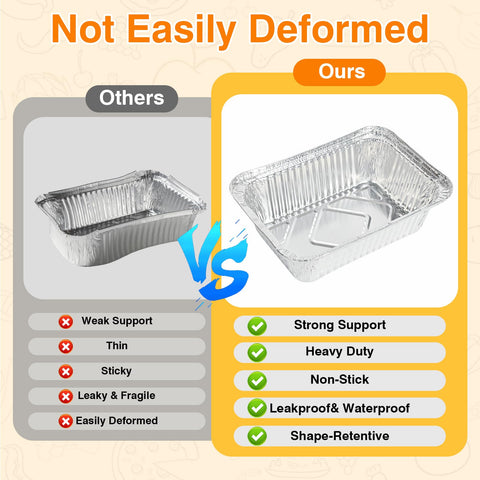Gladify diamond-base foil pan resists warping during baking