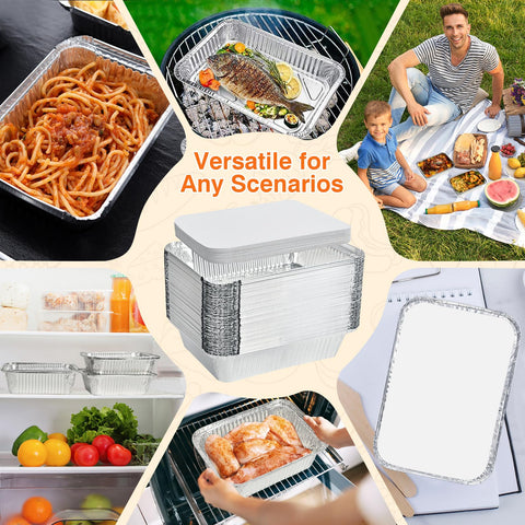 Takeout-ready Gladify pans shown in a catering setup