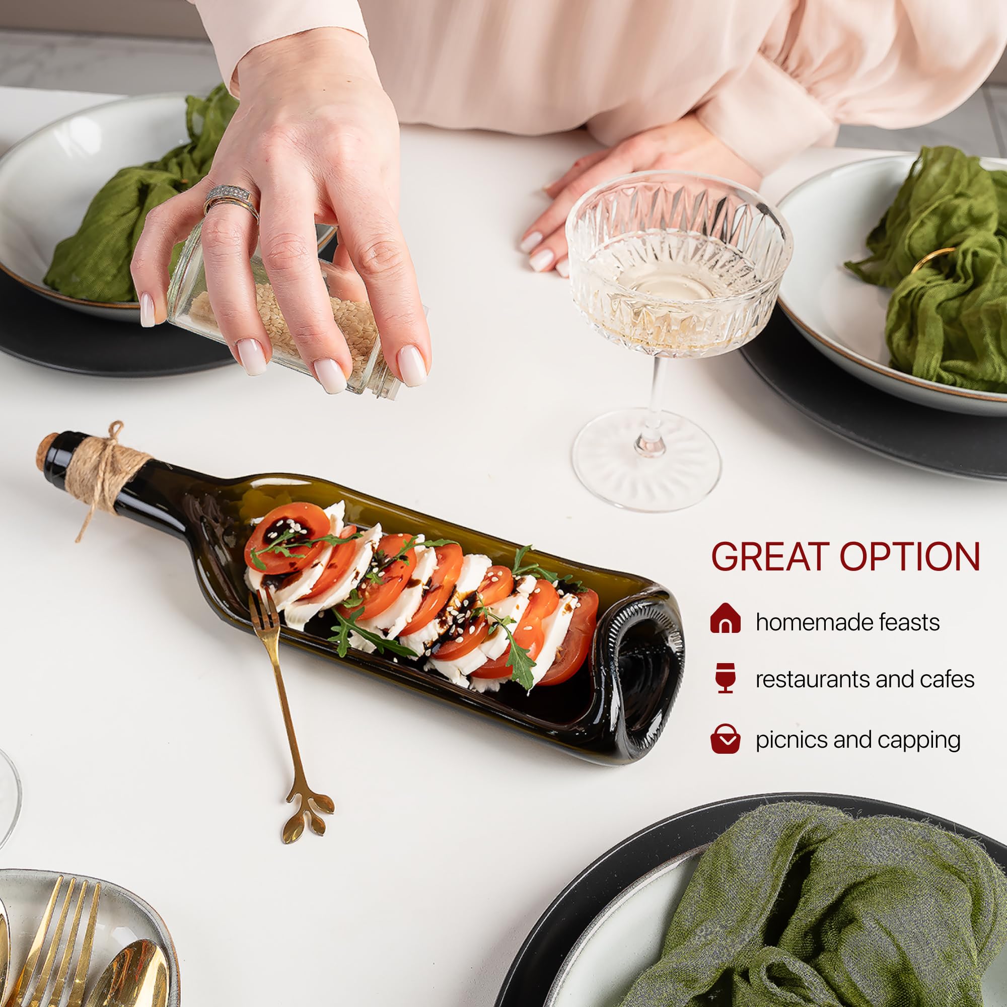 Glasiko World eco-friendly repurposed tray, sustainable kitchen accessory.