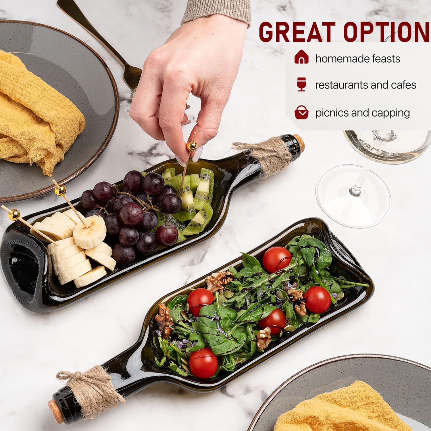 Glasiko World eco-friendly serveware adds artful dinner party appeal