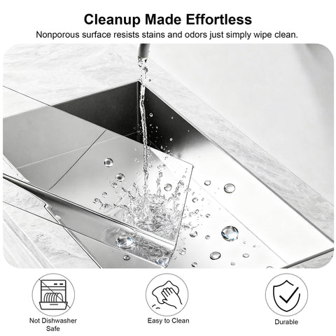 GlassCuisine stable prep surface aids safe slicing and dicing during busy sessions.