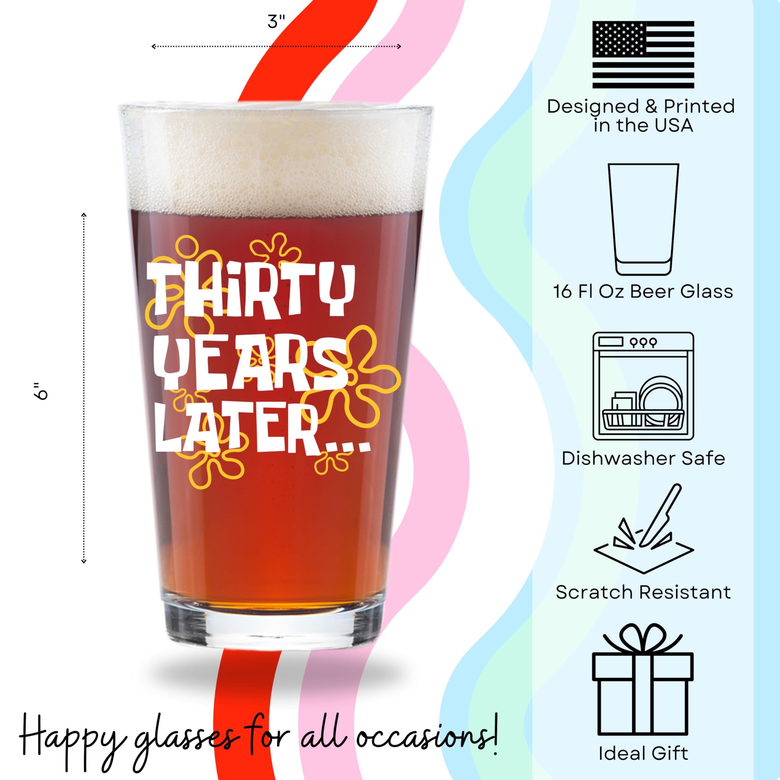 Glassicle 16oz pint glass ideal as husband gift for birthdays and holidays