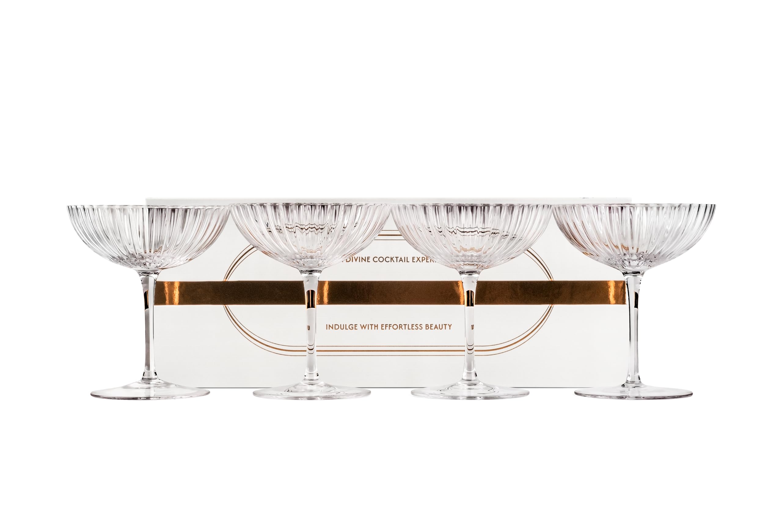 GLASSIQUE CADEAU Venus Seashell Coupe Glass for cosmopolitan presentation