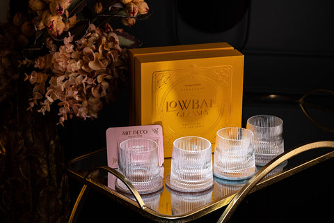 GLASSIQUE CADEAU four-piece crystal rocks glass set