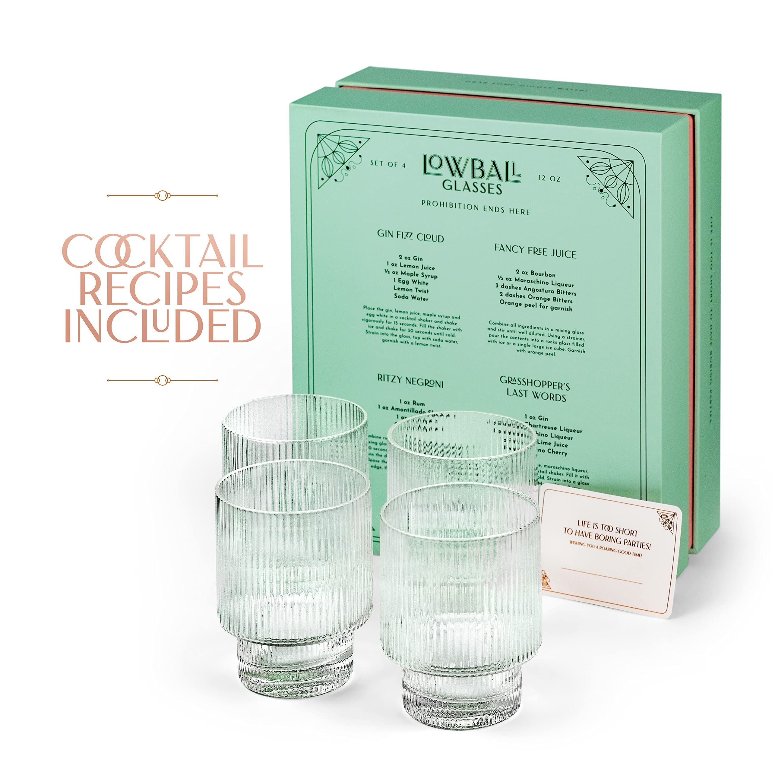 GLASSIQUE CADEAU compact stackable design saves space in home bars and kitchens