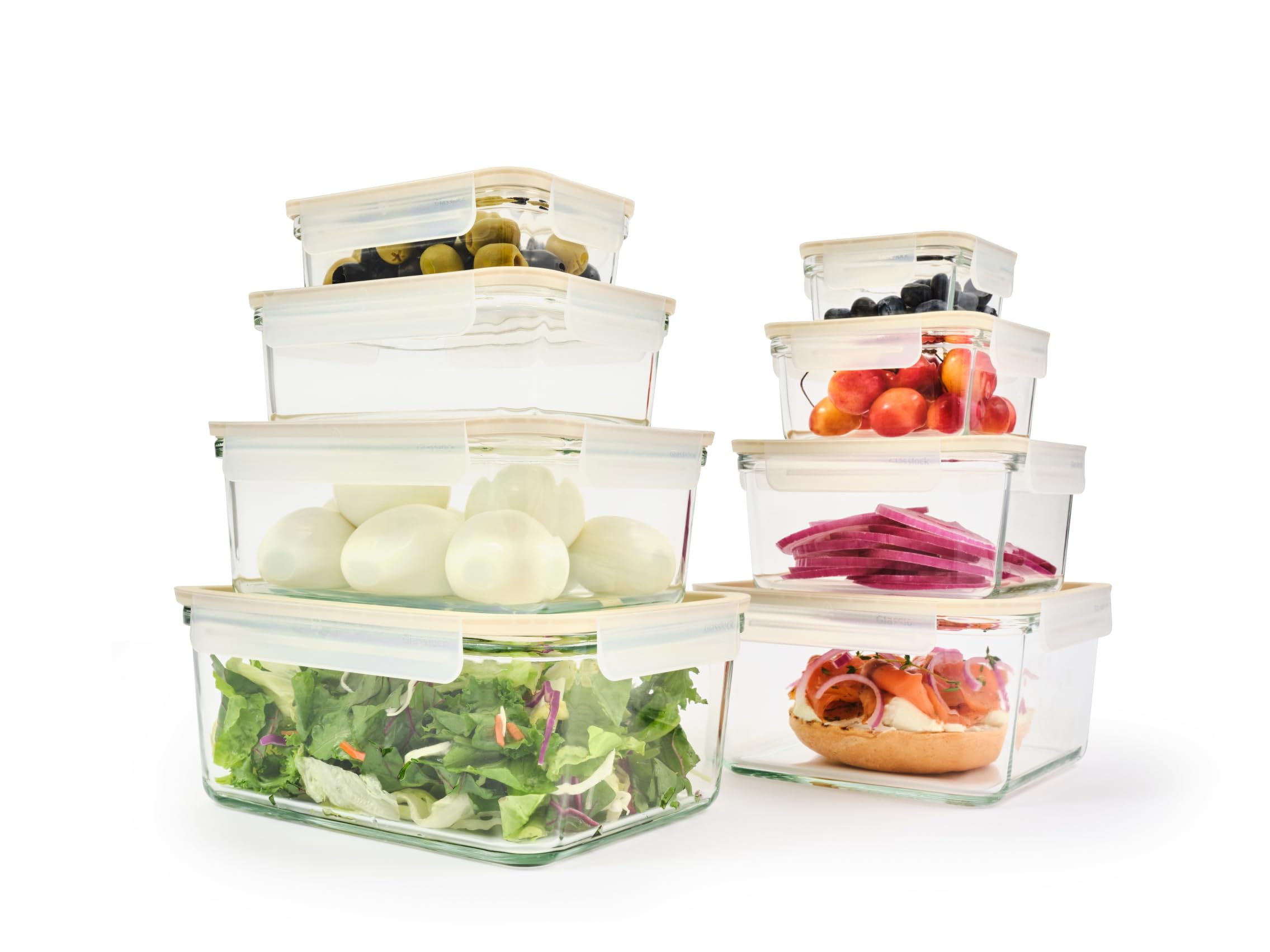Glasslock Sens 10oz rectangle container keeps meals fresh for meal prep