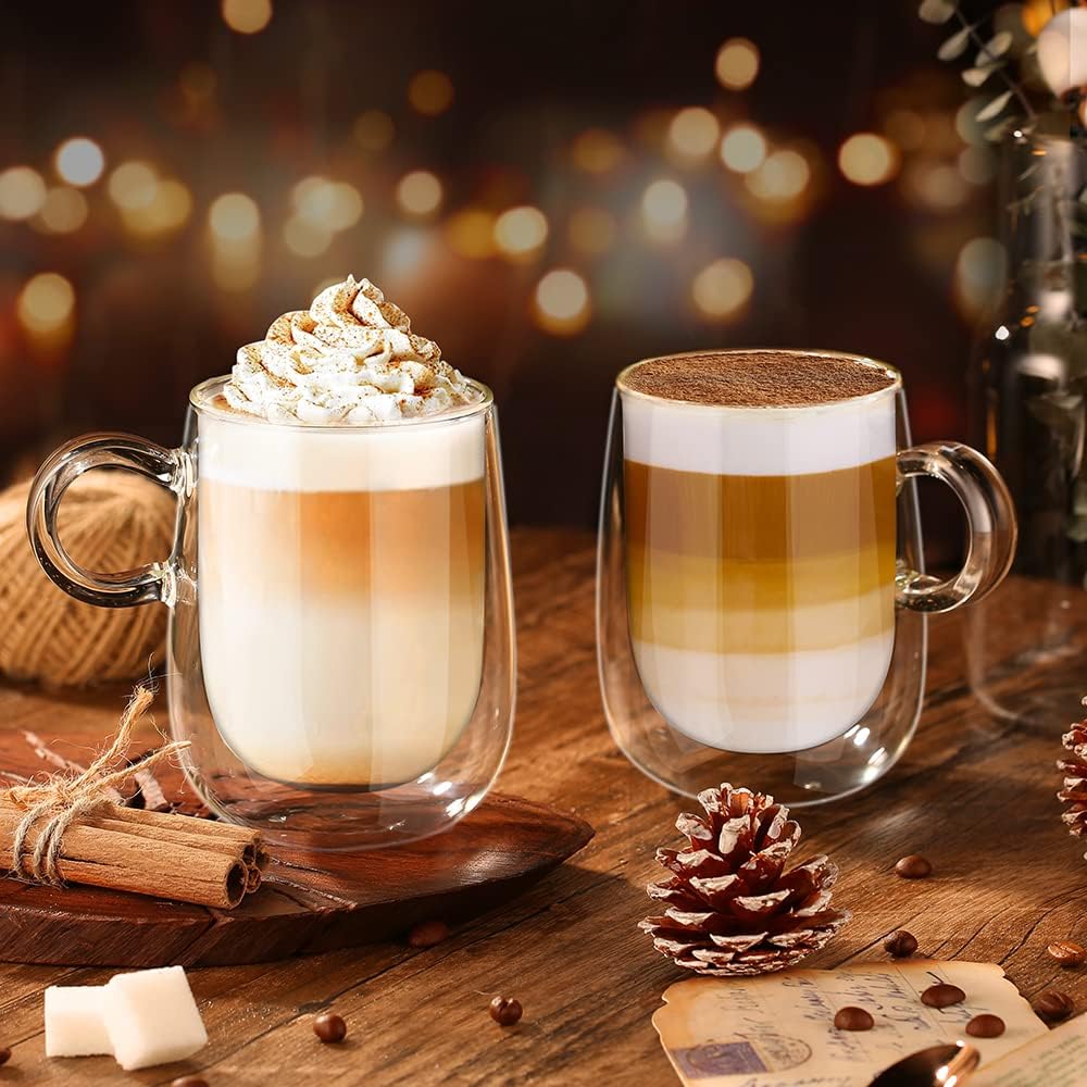 Glastal mug serving ice cream or yogurt with elegant presentation.