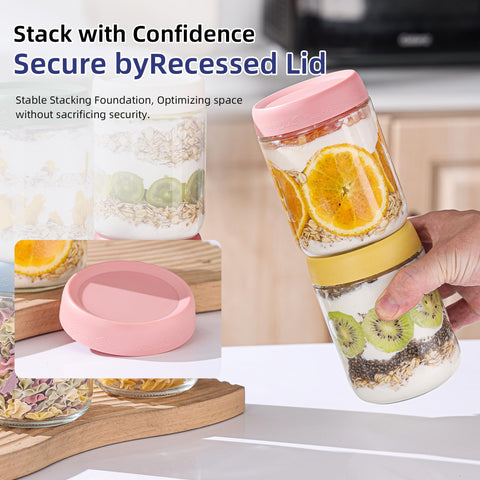 GLATABAM leakproof cap keeps sauces and oats fresh