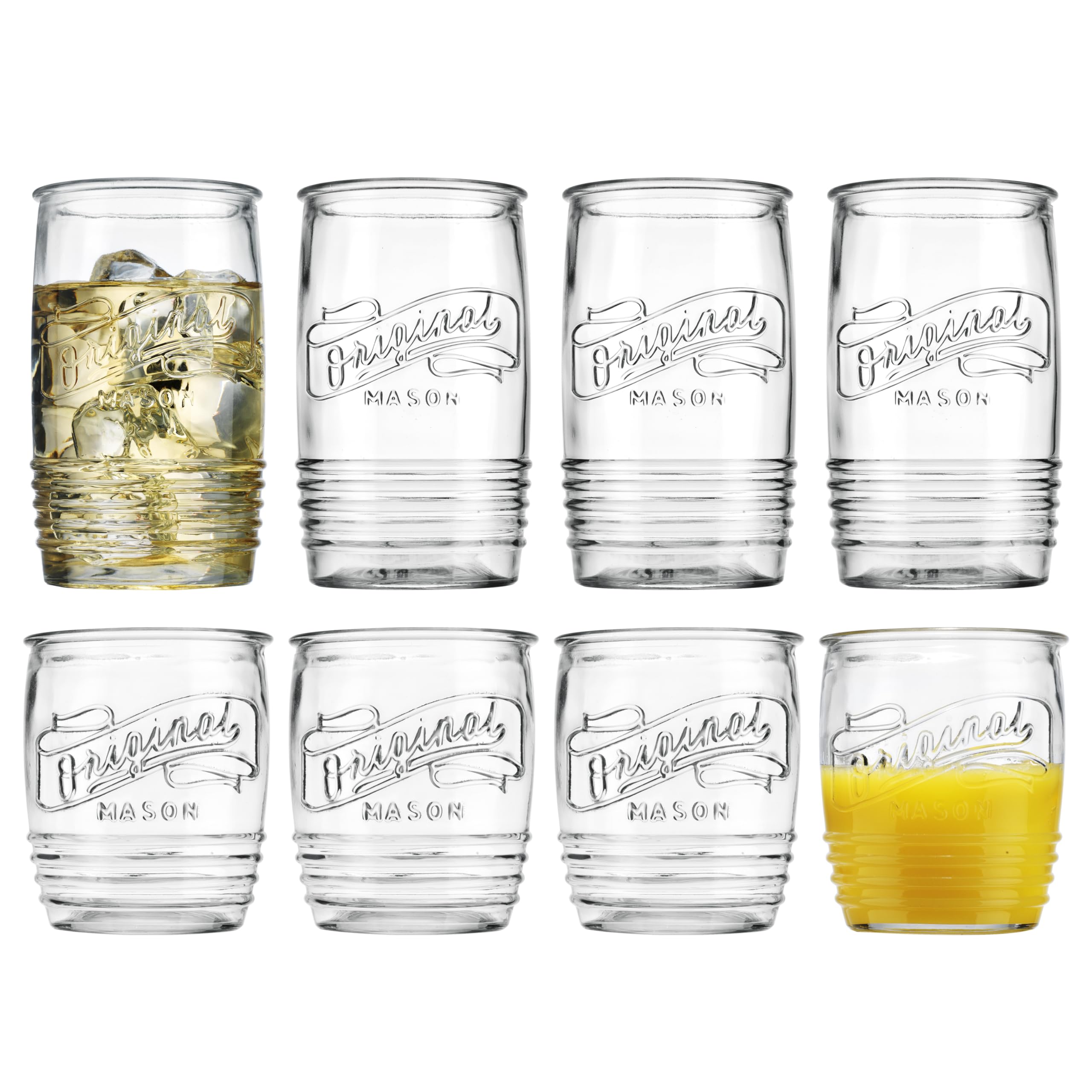 Glaver's 20oz highball glasses clear, durable, ideal for cocktails and iced drinks.