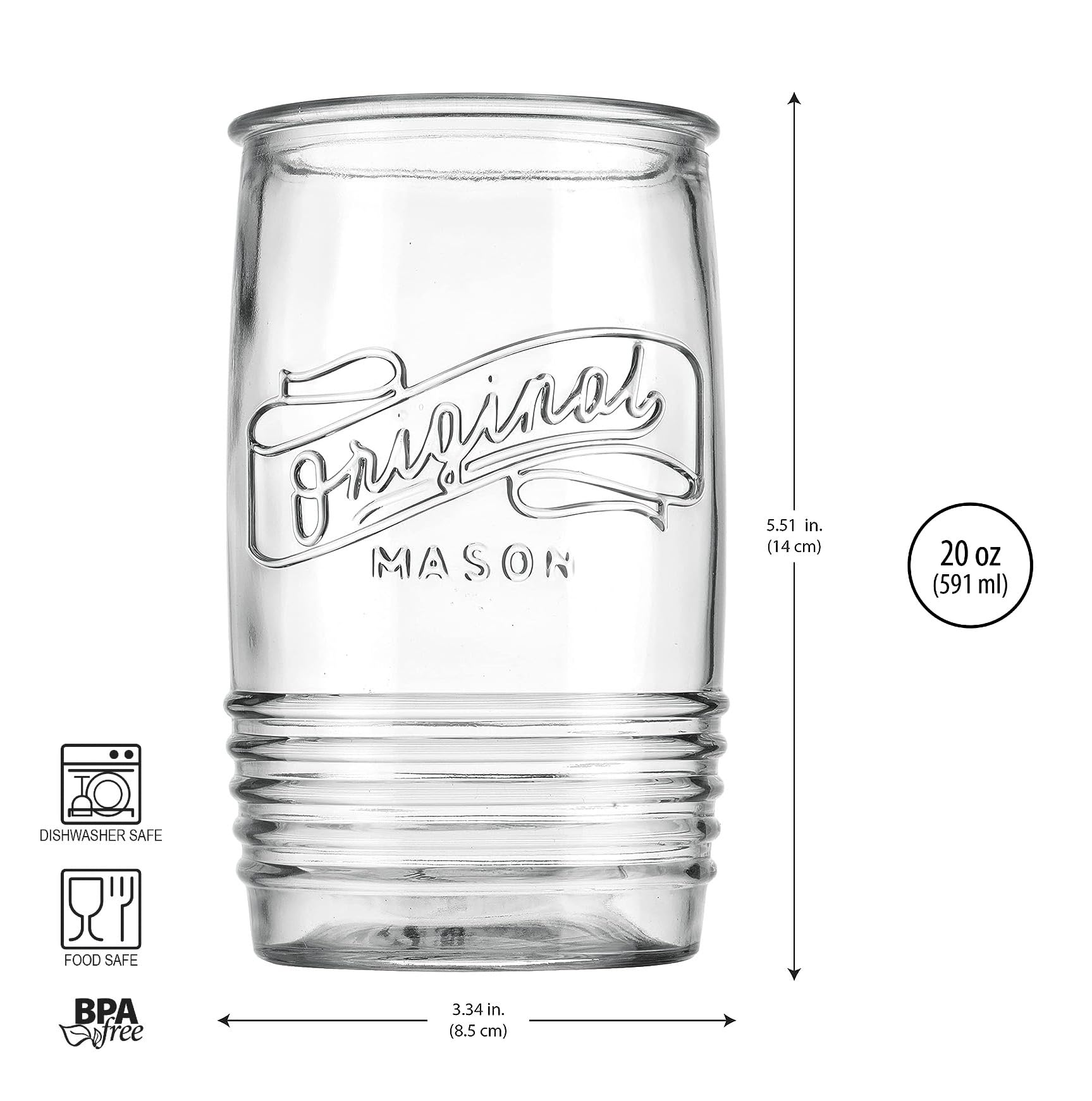 Glaver's BPA-free and lead-free glassware ensures safe sipping.