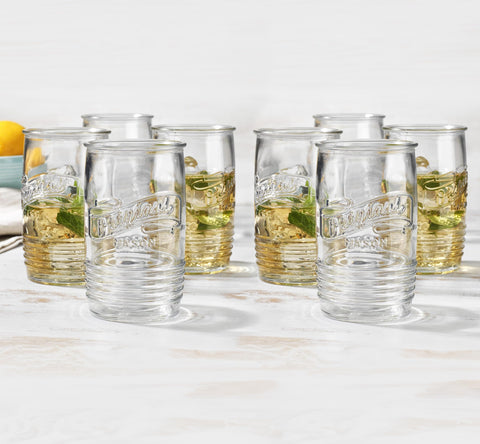 Glaver's embossed vintage design adds timeless charm to your table.