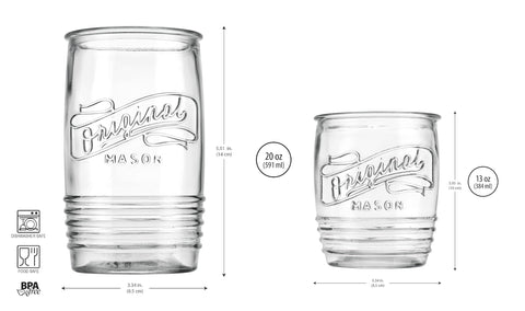 Glaver's embossed vintage design glasses adds authentic retro flair to any table.