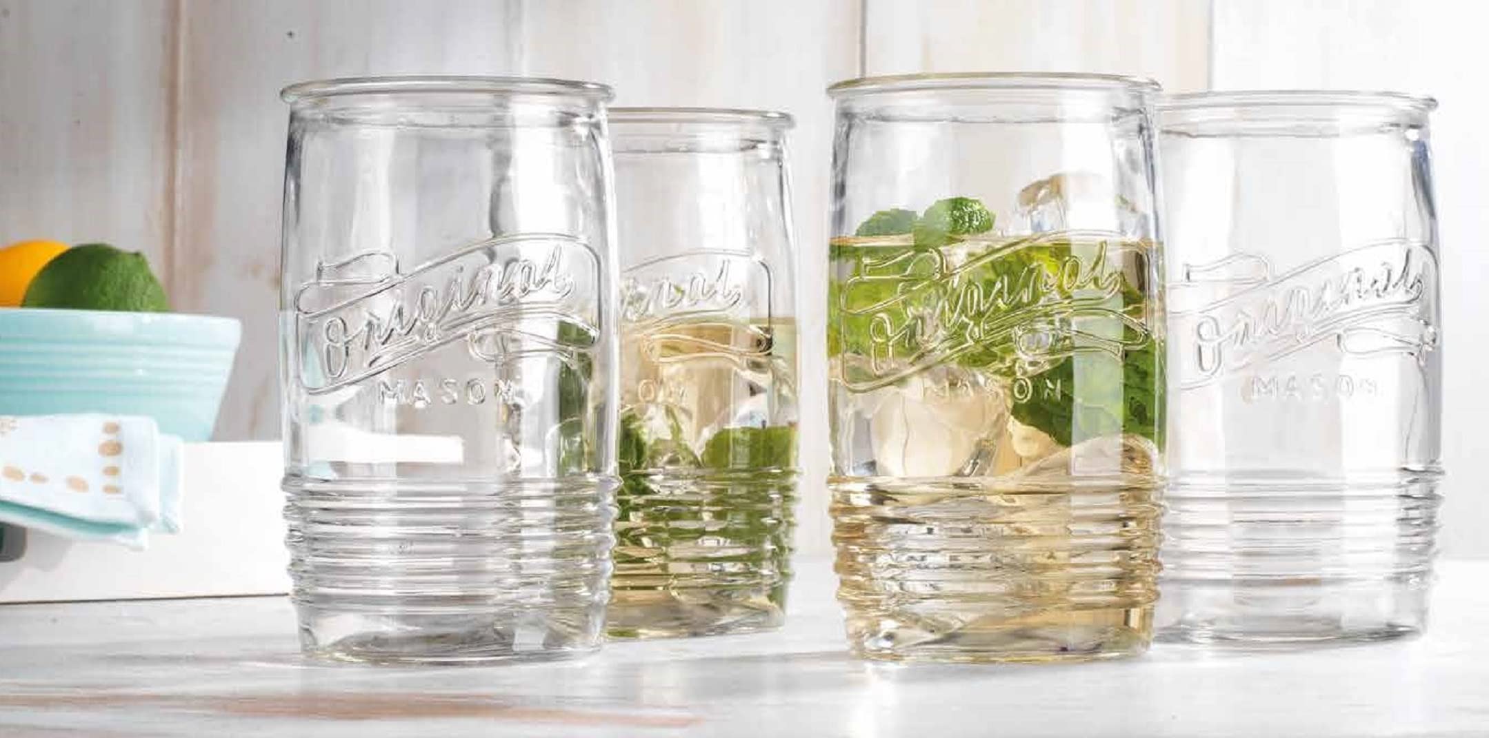 Glaver's glassware for home bar, pub, or restaurant service.
