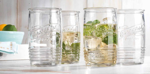 Glaver's glassware for home bar, pub, or restaurant service.