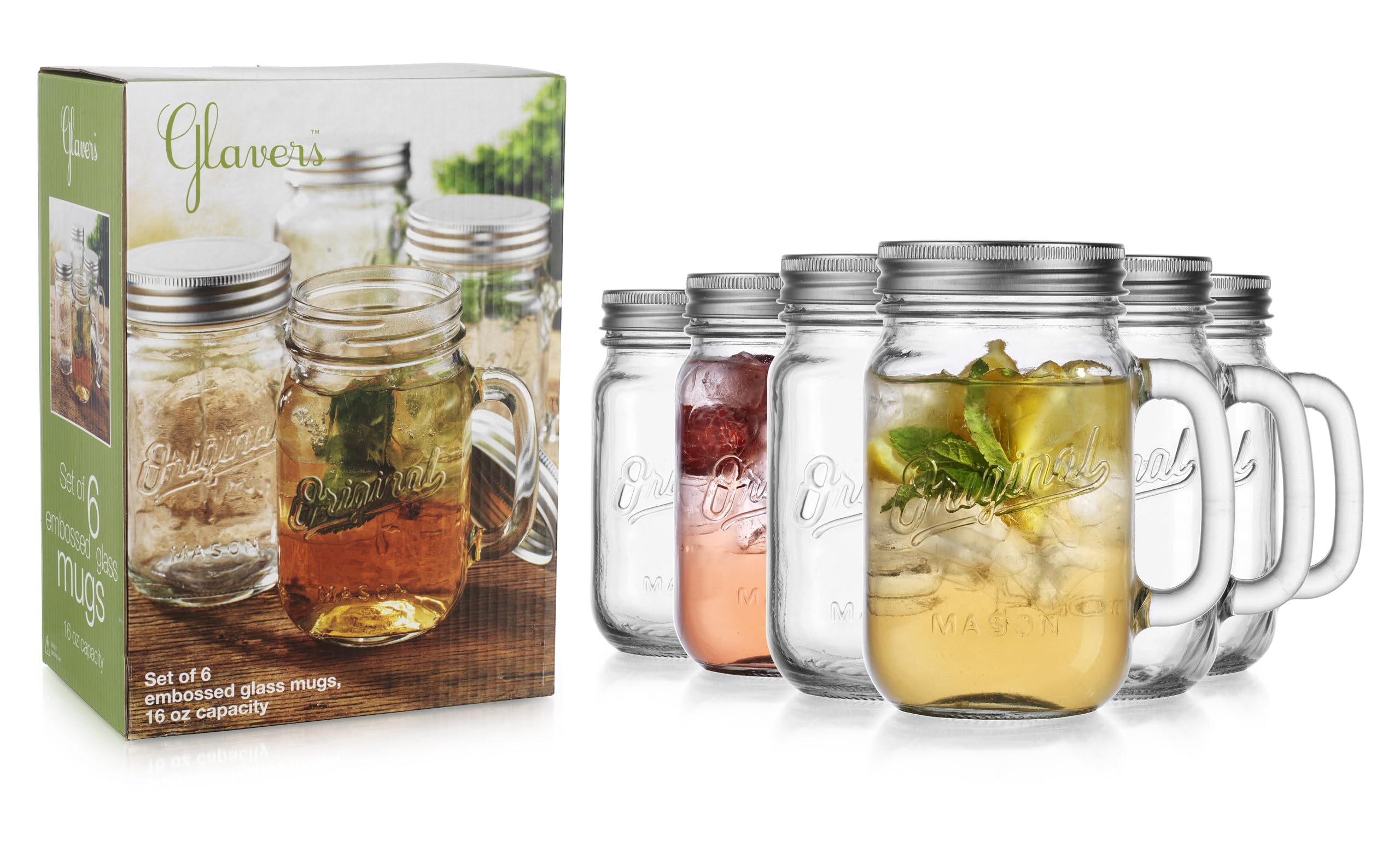 Glaver's mason jars for parties and summer gatherings add rustic charm.