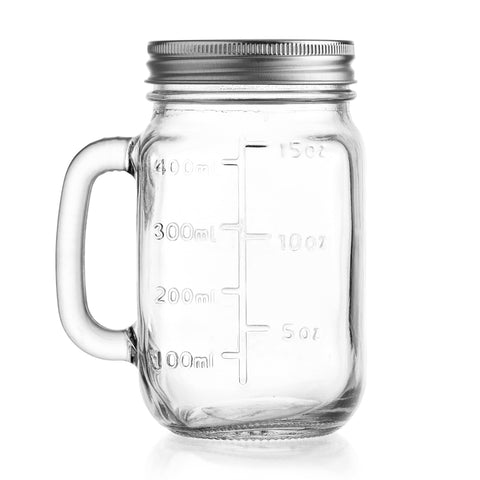 Glaver's mason jar 16oz regular mouth allows easy access to fruits and vegetables.