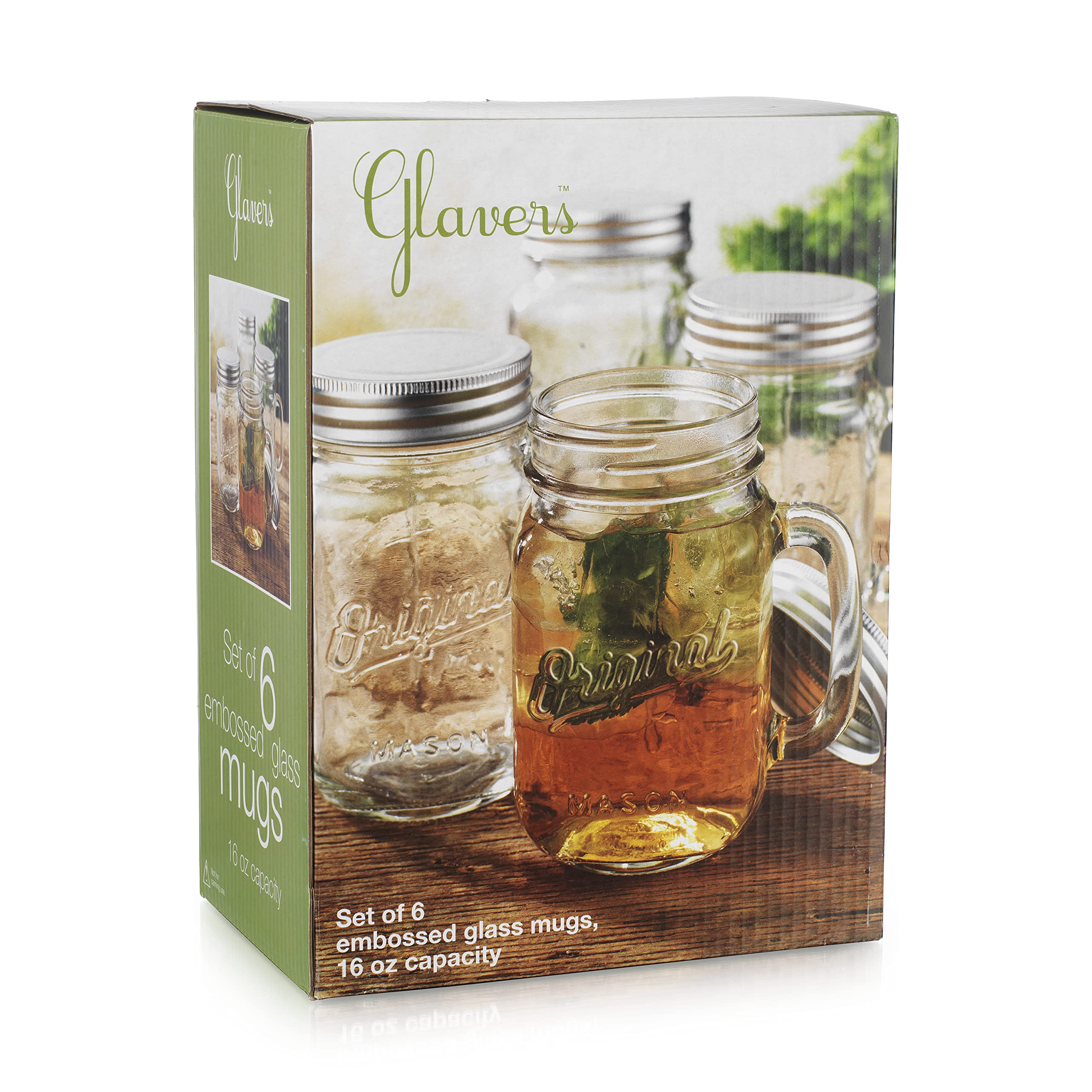 Six-pack set offers value and consistent styling for matching glassware.