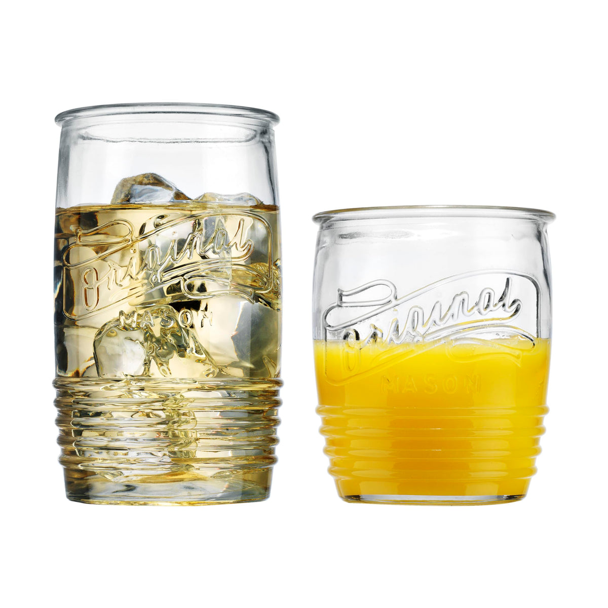 Glaver's Original Mason Set eight glasses for versatile everyday use.