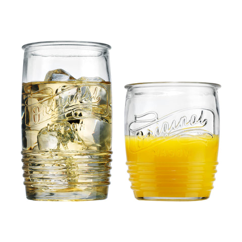 Glaver's Original Mason Set eight glasses for versatile everyday use.