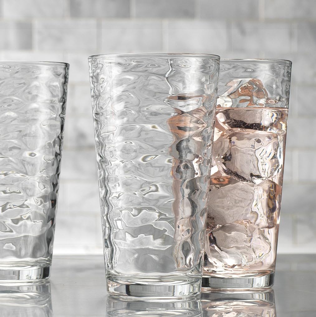 Glaver's glasses with sturdy bottom prevent spills and tipping.