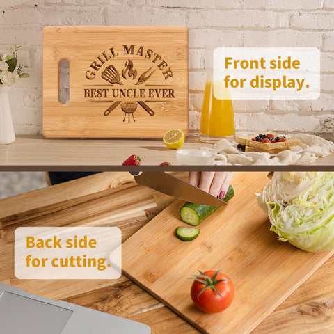 Gleevera cutting board with handle hung on wall for easy storage