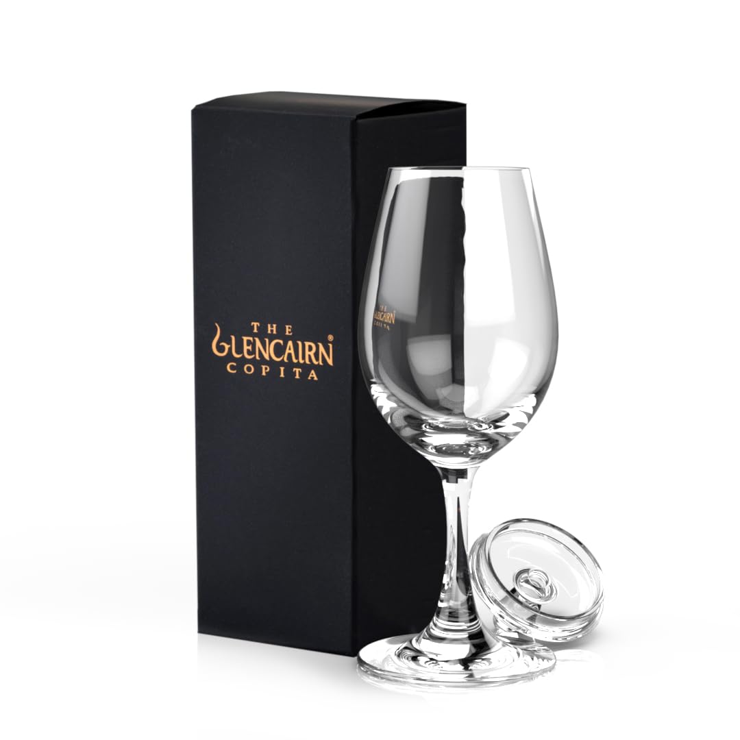 Glencairn copita glass highlights aroma for premium whisky nosing