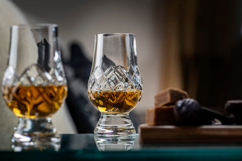 Official whisky glass lineage emphasizing nosing and tasting rituals with GLENCAIRN.
