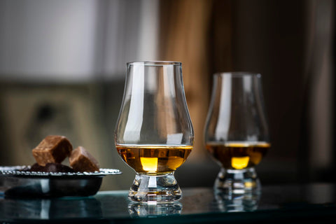 Closeup of GLENCAIRN glass bowl highlighting color and clarity.