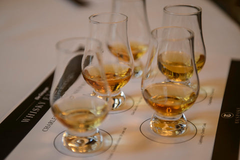 Display of GLENCAIRN glass gift box emphasizes premium gift appeal.