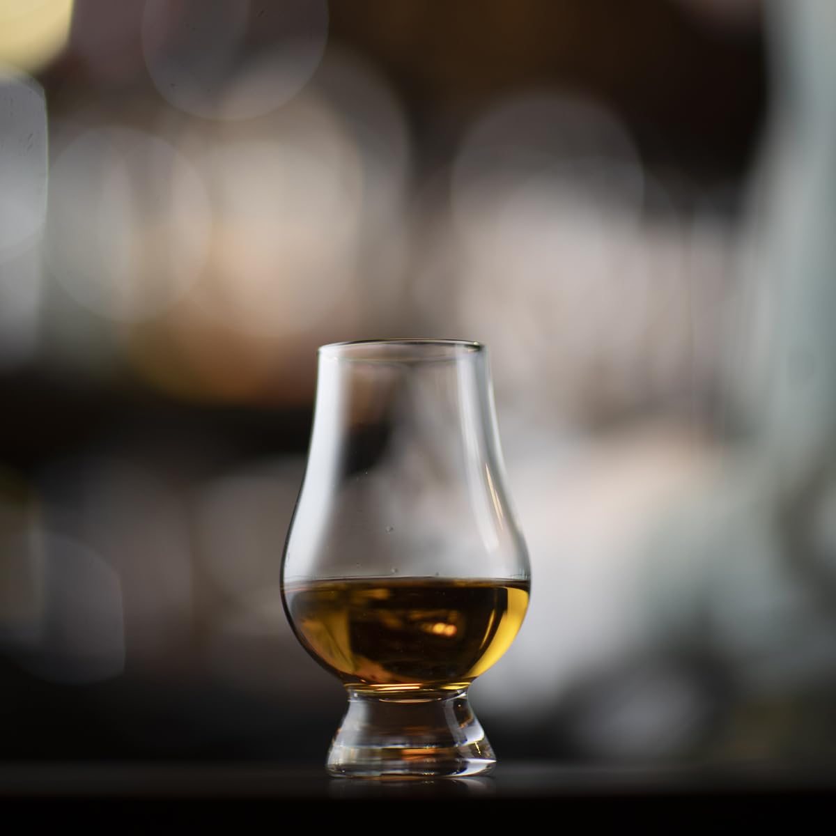 GLENCAIRN glass held in hand showing balanced stem and base.
