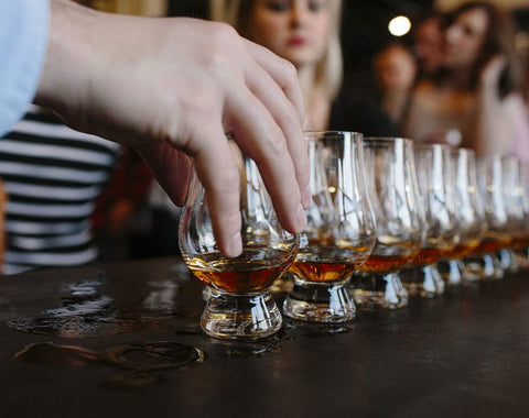 Glencairn Whisky Glass wide bowl enhances color appreciation and complexity.