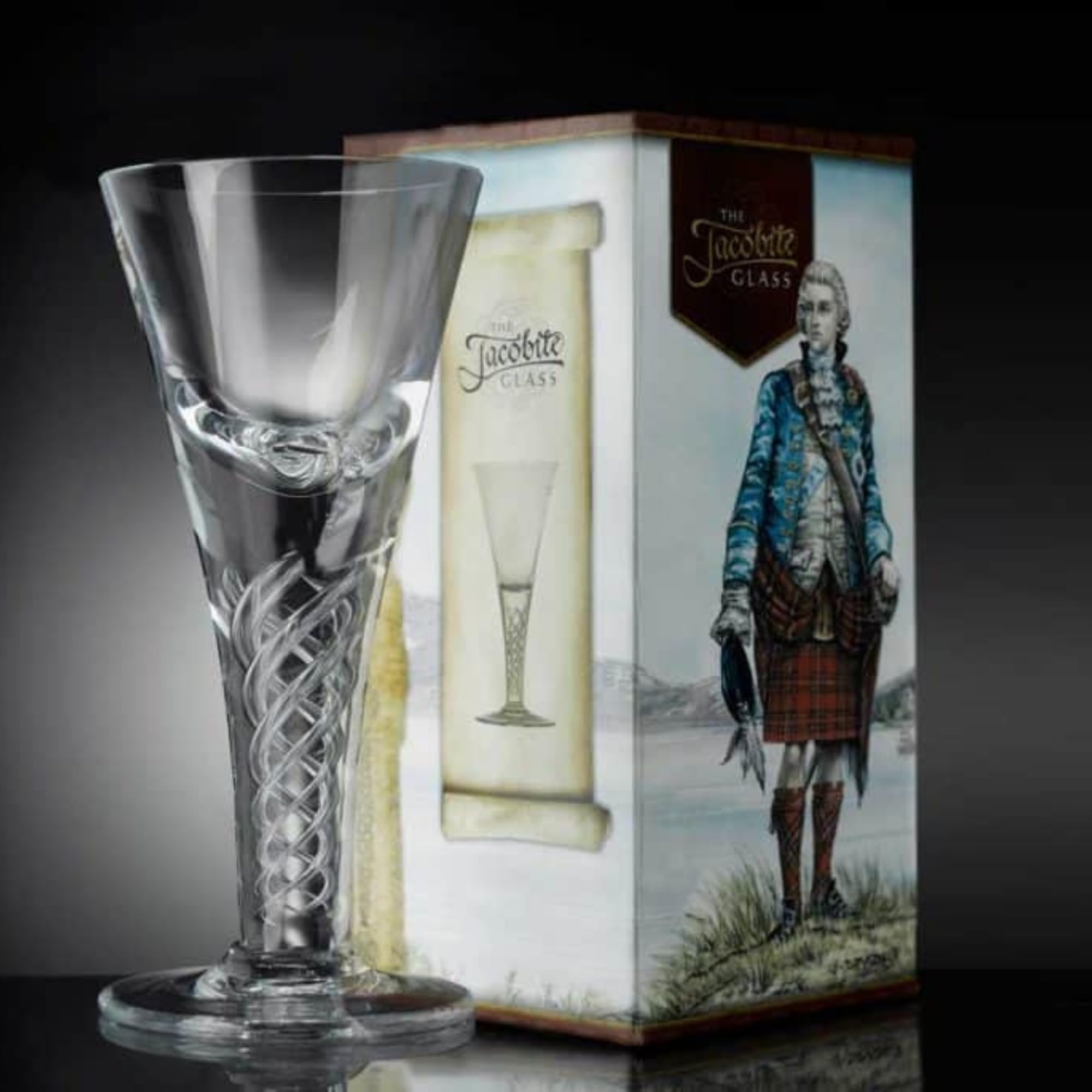 GLENCAIRN Dram Glass shows five-inch height and 2.2 oz capacity for a proper wee dram