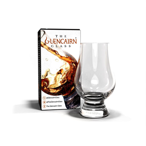 GLENCAIRN whiskey glass in gift carton for elegant gifting and entertaining.