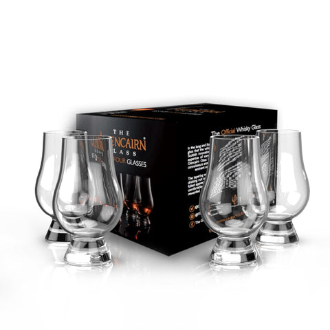 GLENCAIRN whisky glass set of four, front view, elegant tasting tool for premium whiskies.