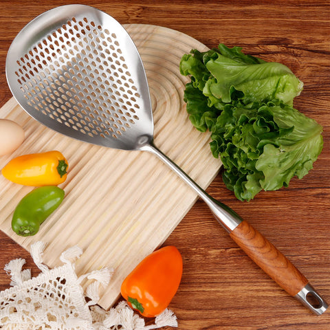 GLENDAVENY slotted spoon with hanging hole for convenient storage