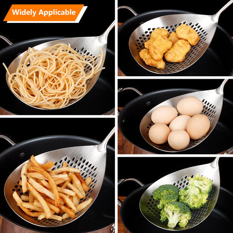GLENDAVENY wooden-handle design provides heat insulation during cooking