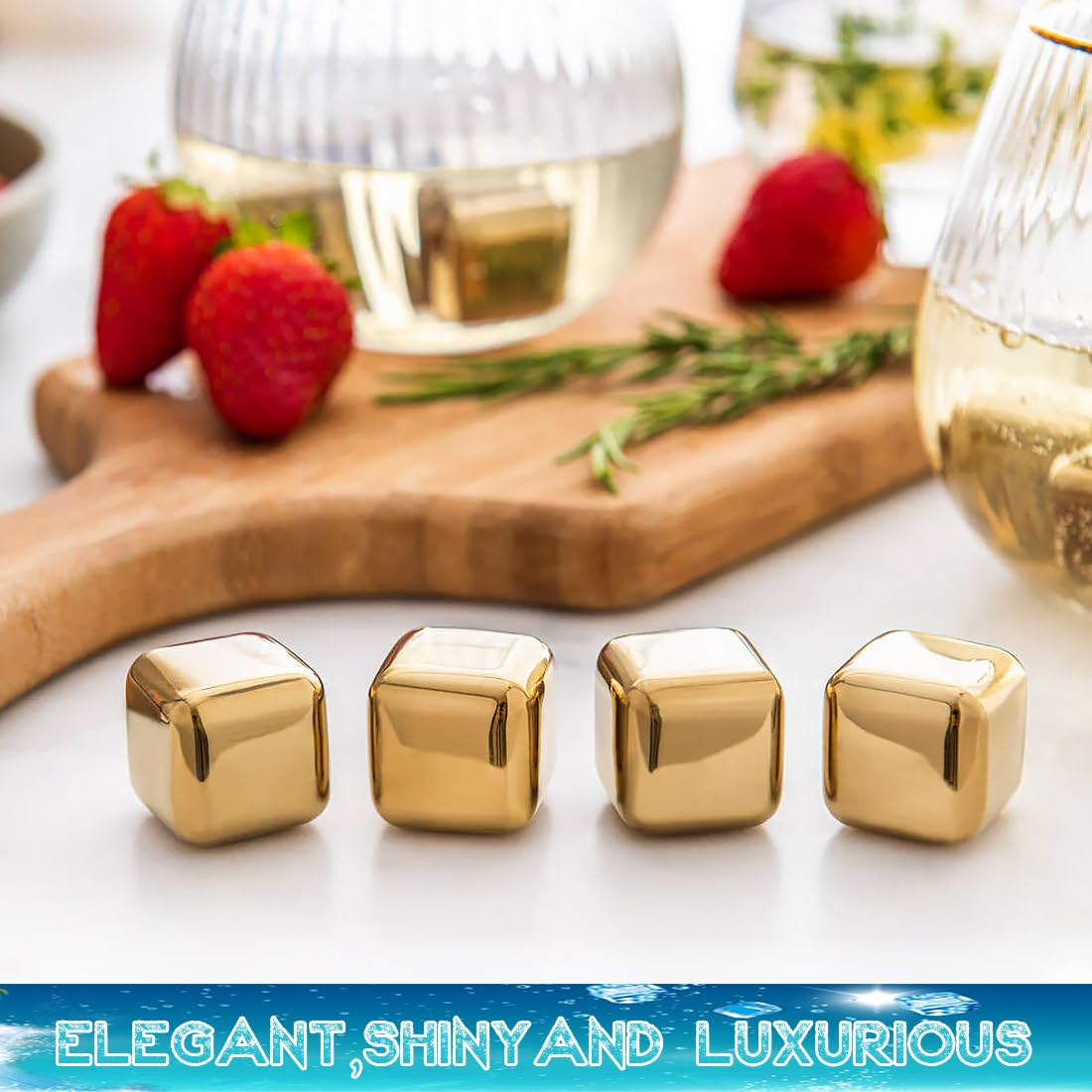 Glendaveny storage tray and ice tong included in gift set.