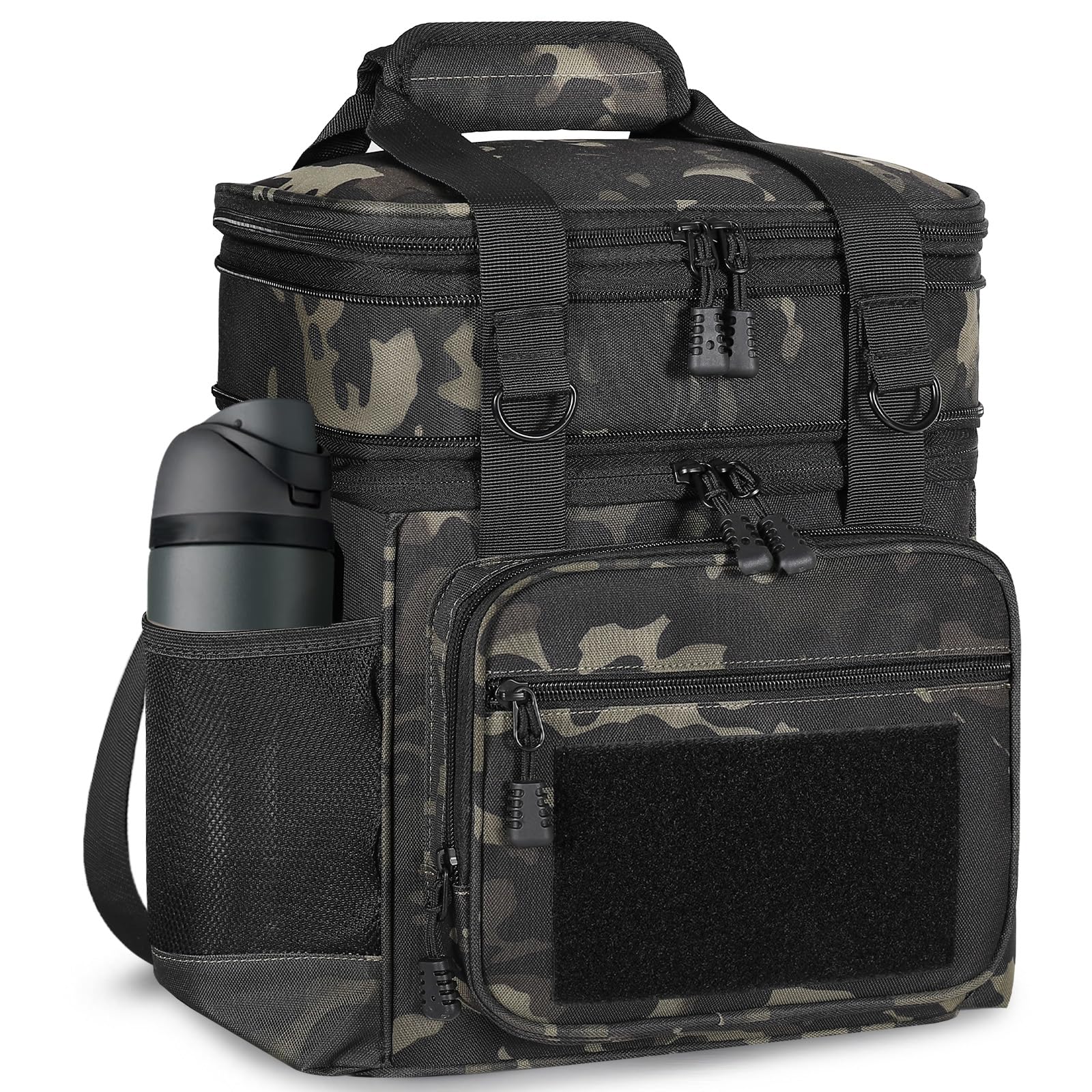 GLENKEY Double Deck Lunch Box with expandable top compartment for flexible packing