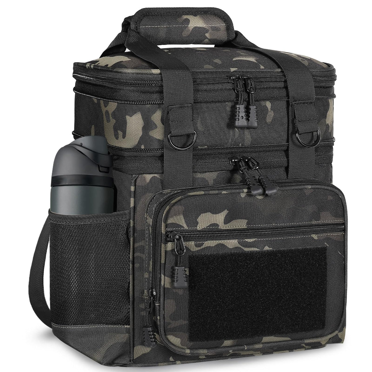 GLENKEY Double Deck Lunch Box with expandable top compartment for flexible packing
