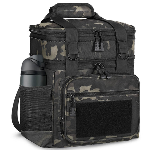 GLENKEY Double Deck Lunch Box with expandable top compartment for flexible packing