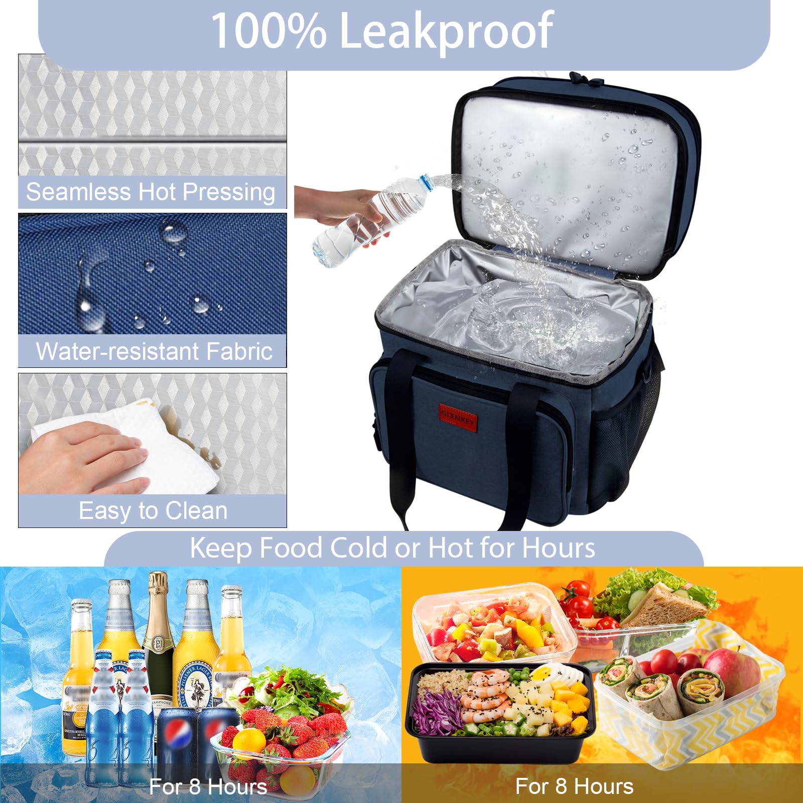 GLENKEY durable skeleton structure with multiple pockets for accessories
